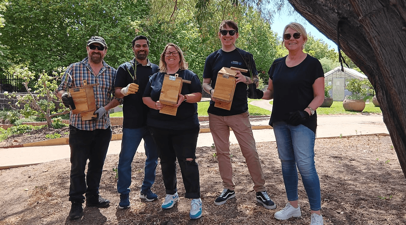 The Amadeus Cares Group with the finished product